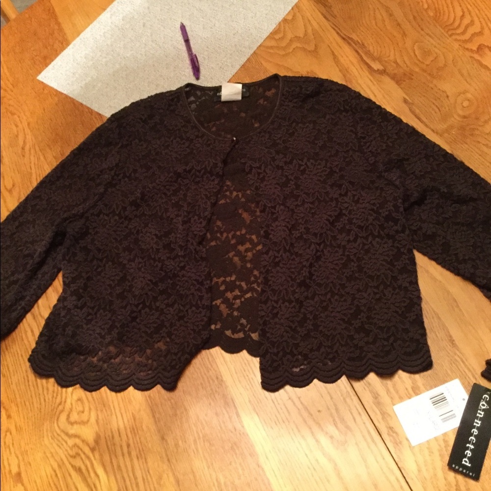 💋BOGO💋 Brown Lace over shirt New with Tag